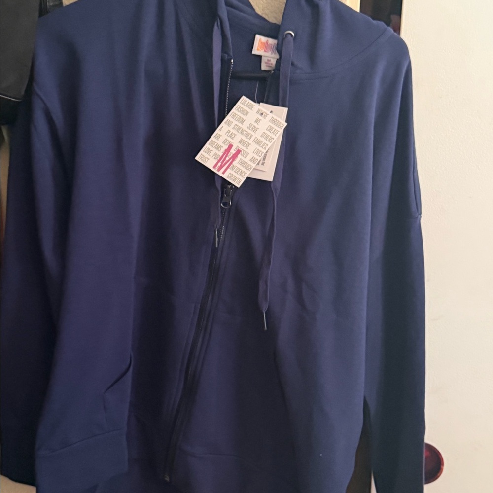 Navy Blue Zip-Up Hoodie